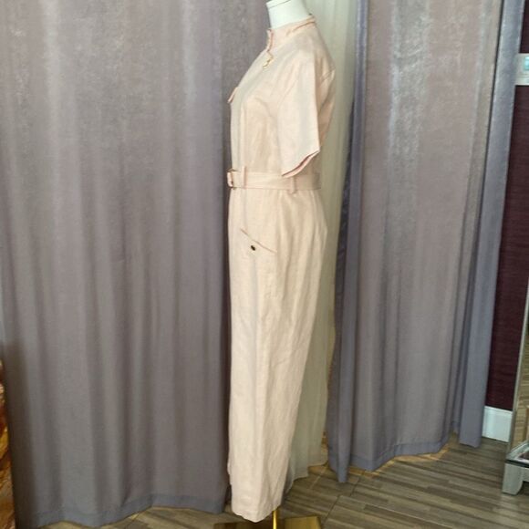 Sandro Pink Flutter Sleeve Jumpsuit, US2 - Picture 10 of 15